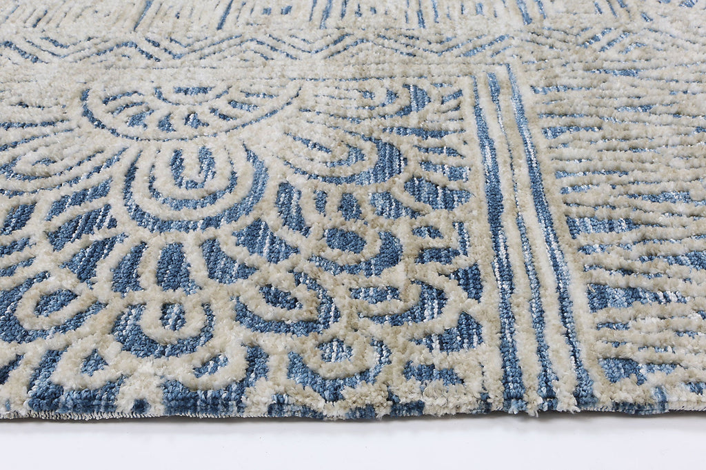 Amritsar Newburg Navy Tribal Rug – view 3