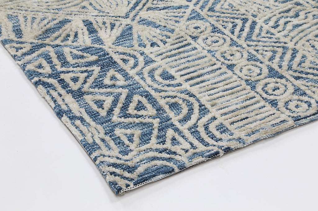 Amritsar Newburg Navy Tribal Rug – view 4