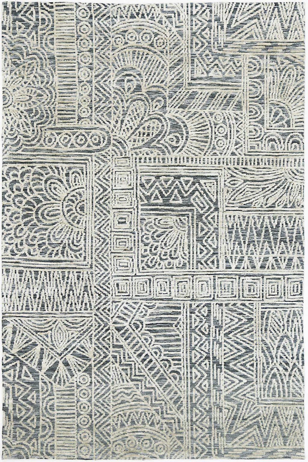Amritsar Newburg Anthracite Tribal Rug – view 2