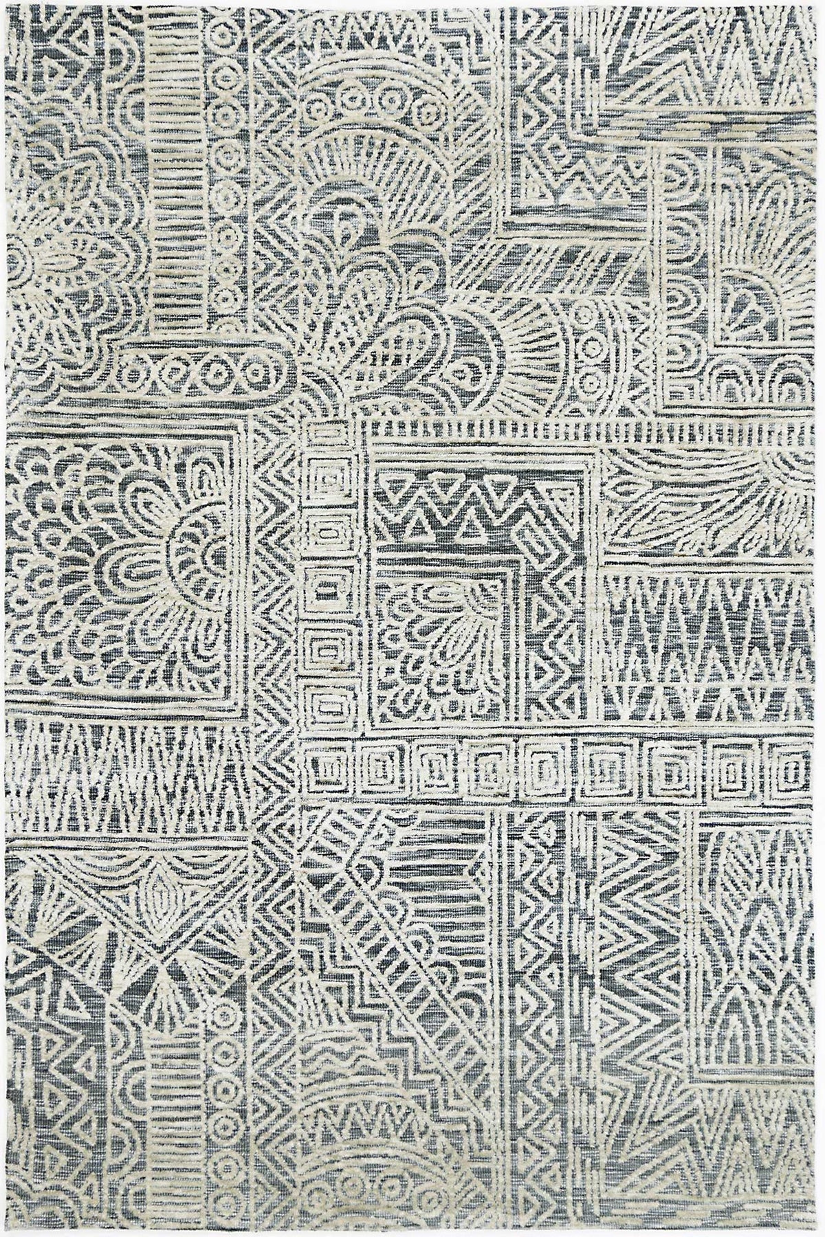 Amritsar Newburg Anthracite Tribal Rug – view 2