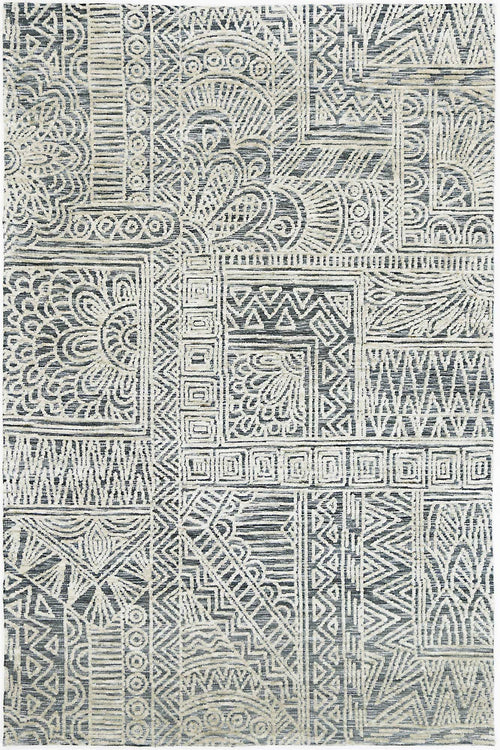 Amritsar Newburg Anthracite Tribal Rug – view 2