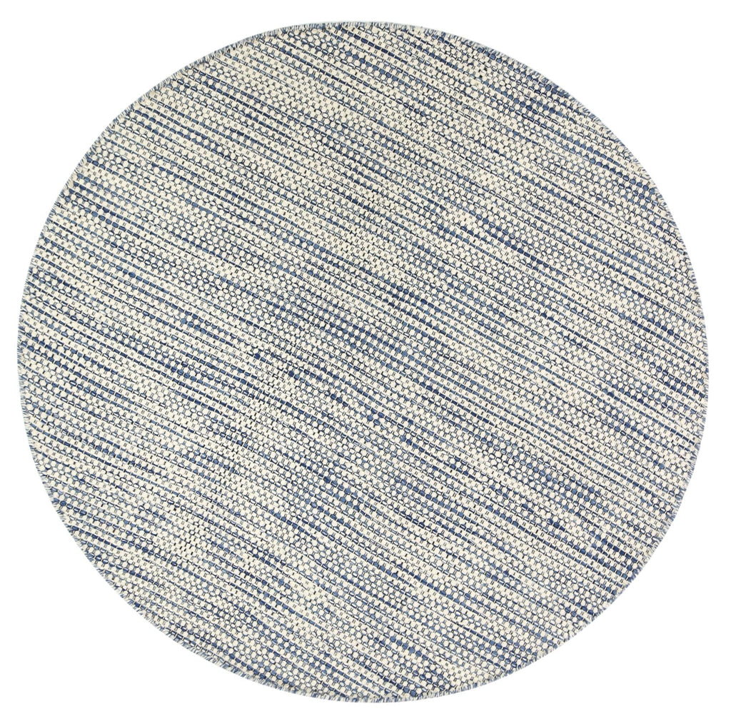 Nordic Blue Reversible Wool Round Rug – view 2