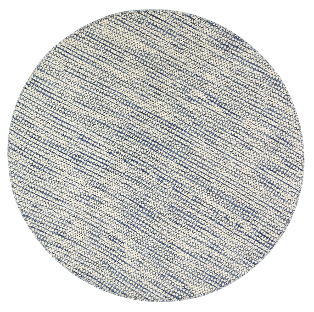 Nordic Blue Reversible Wool Round Rug – view 2