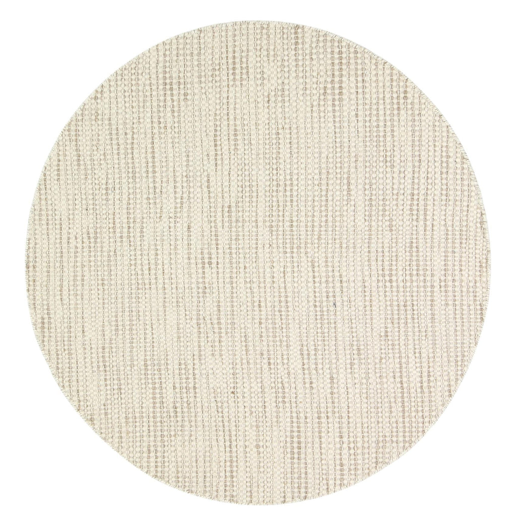 Nordic Beige Reversible Wool Round Rug – view 2