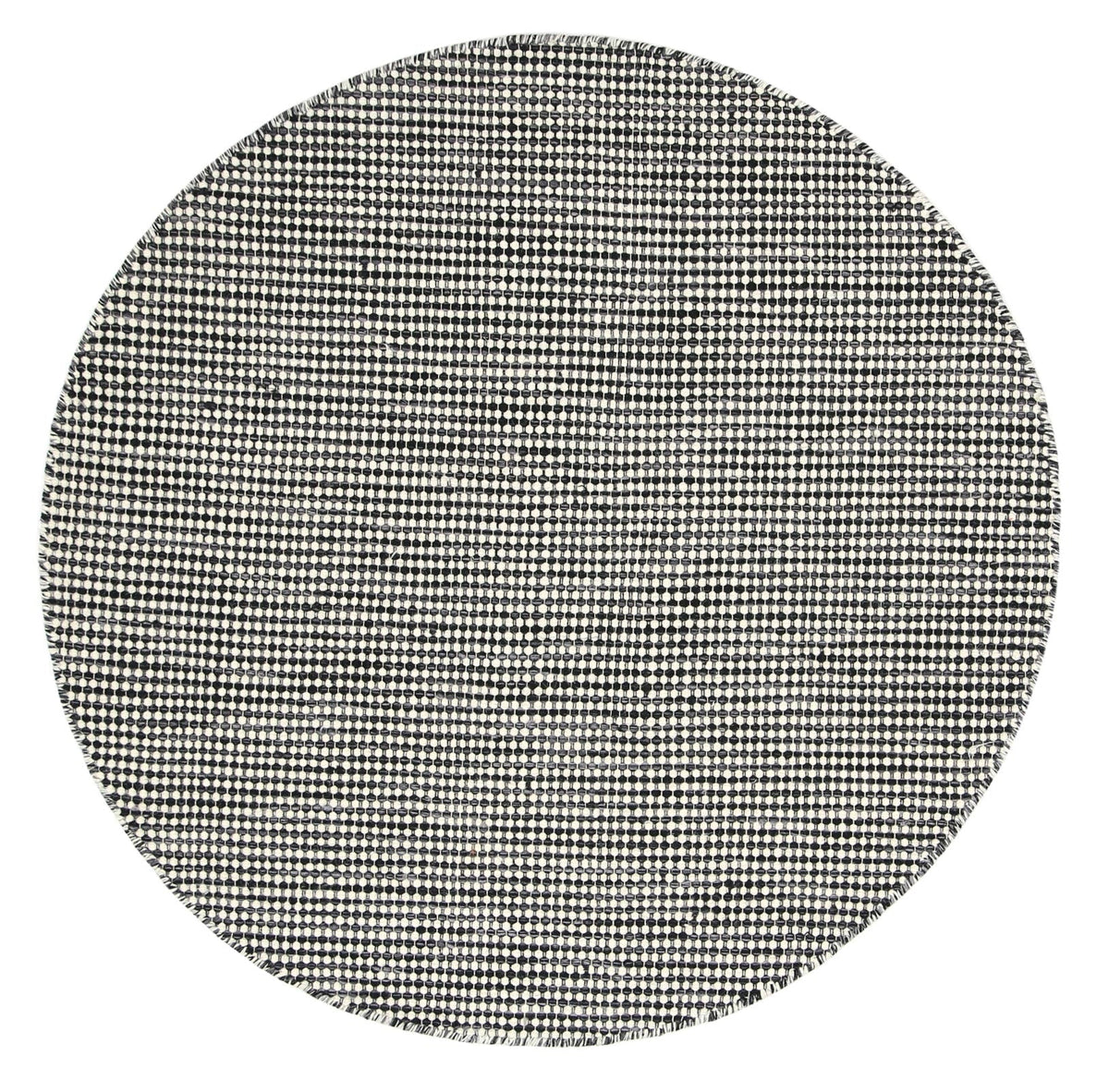 Nordic Charcoal Reversible Wool Round Rug – view 2
