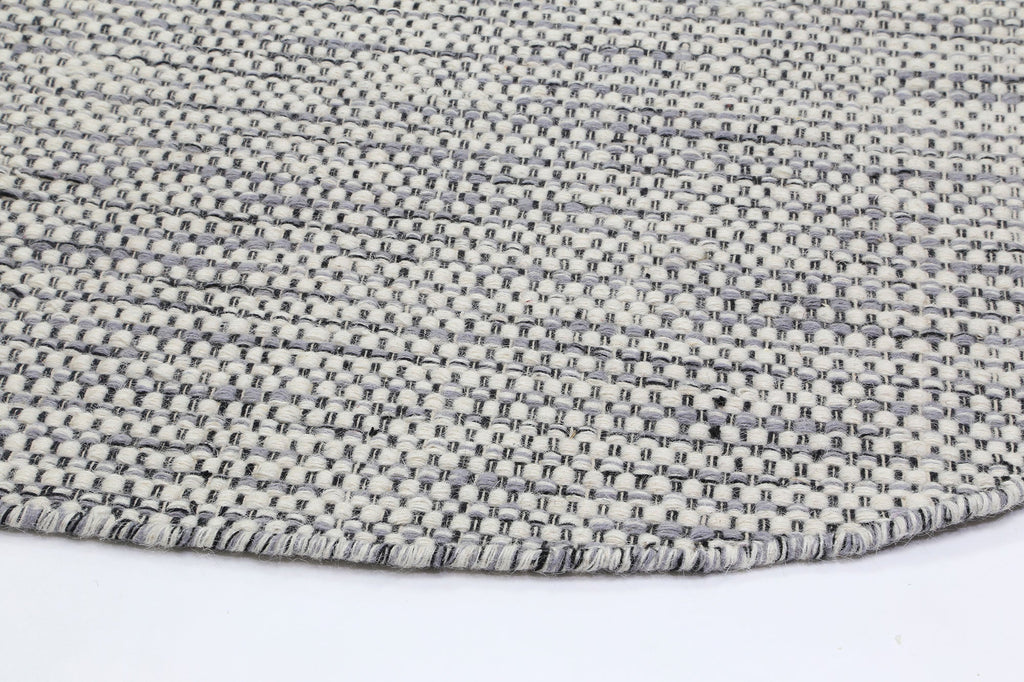 Nordic Grey Reversible Wool Round Rug – view 4