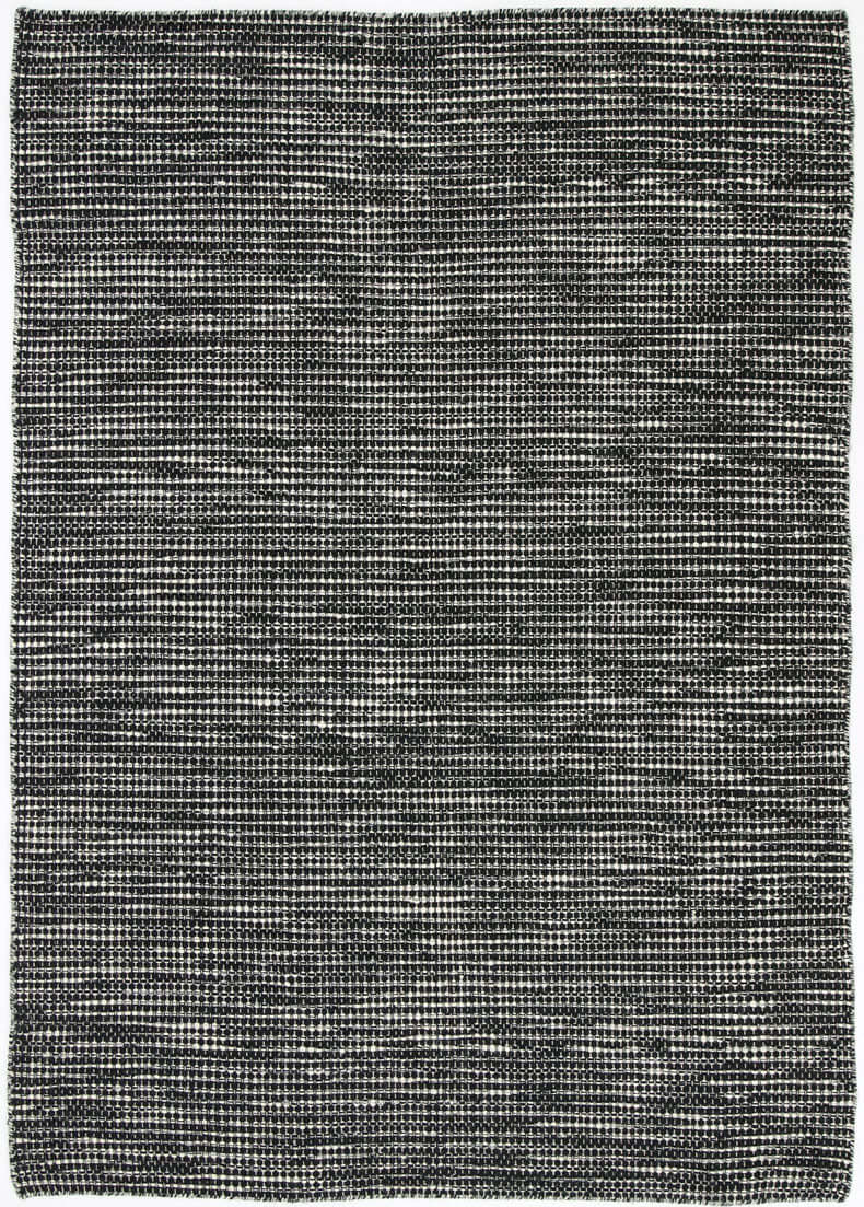 Nordic Black and White reversible wool rug