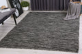Nordic Black & White Reversible Wool Rug detail