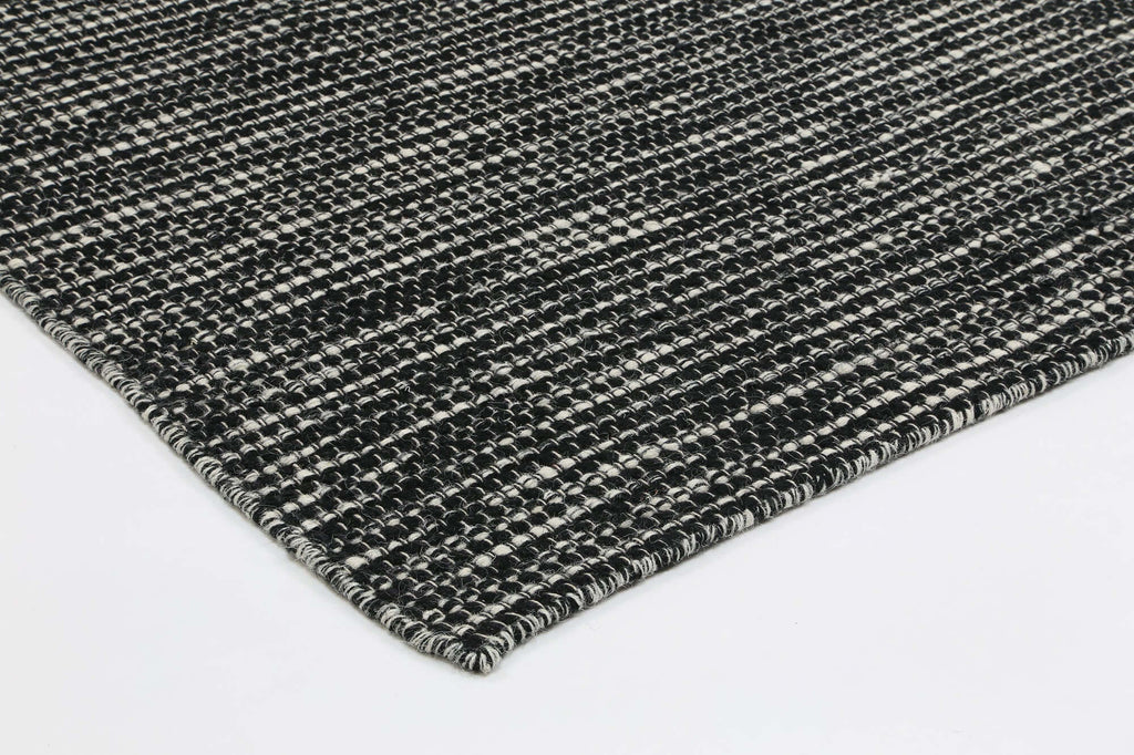 Nordic Black & White Reversible Wool Rug lifestyle