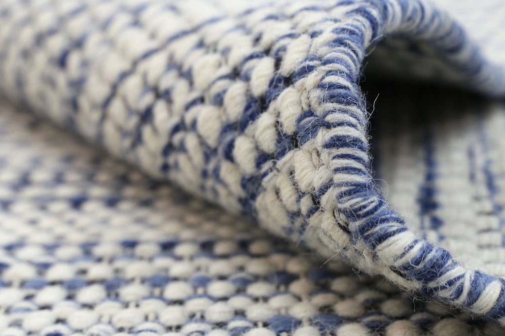 Nordic Blue Reversible Wool Rug – view 3
