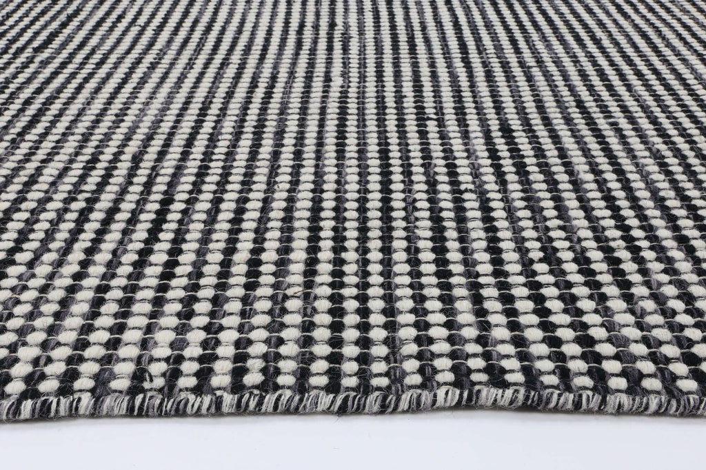 Nordic Charcoal Reversible Wool Rug room view