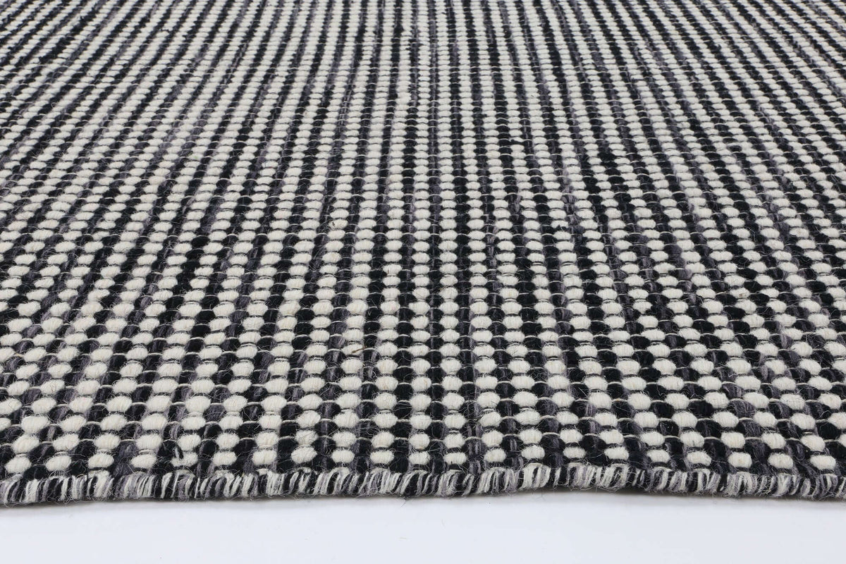 Nordic Charcoal Reversible Wool Rug room view