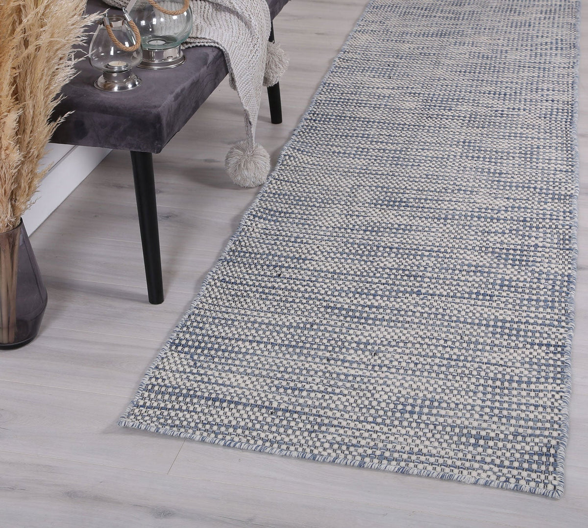 Nordic Blue Reversible Wool Rug – view 8