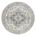 Newport 8478 Blue Round Rug lifestyle view