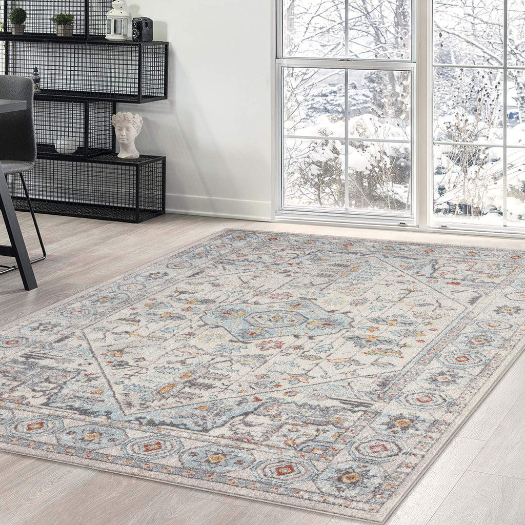 Newport 7260 Blue Turkish Rug lifestyle view