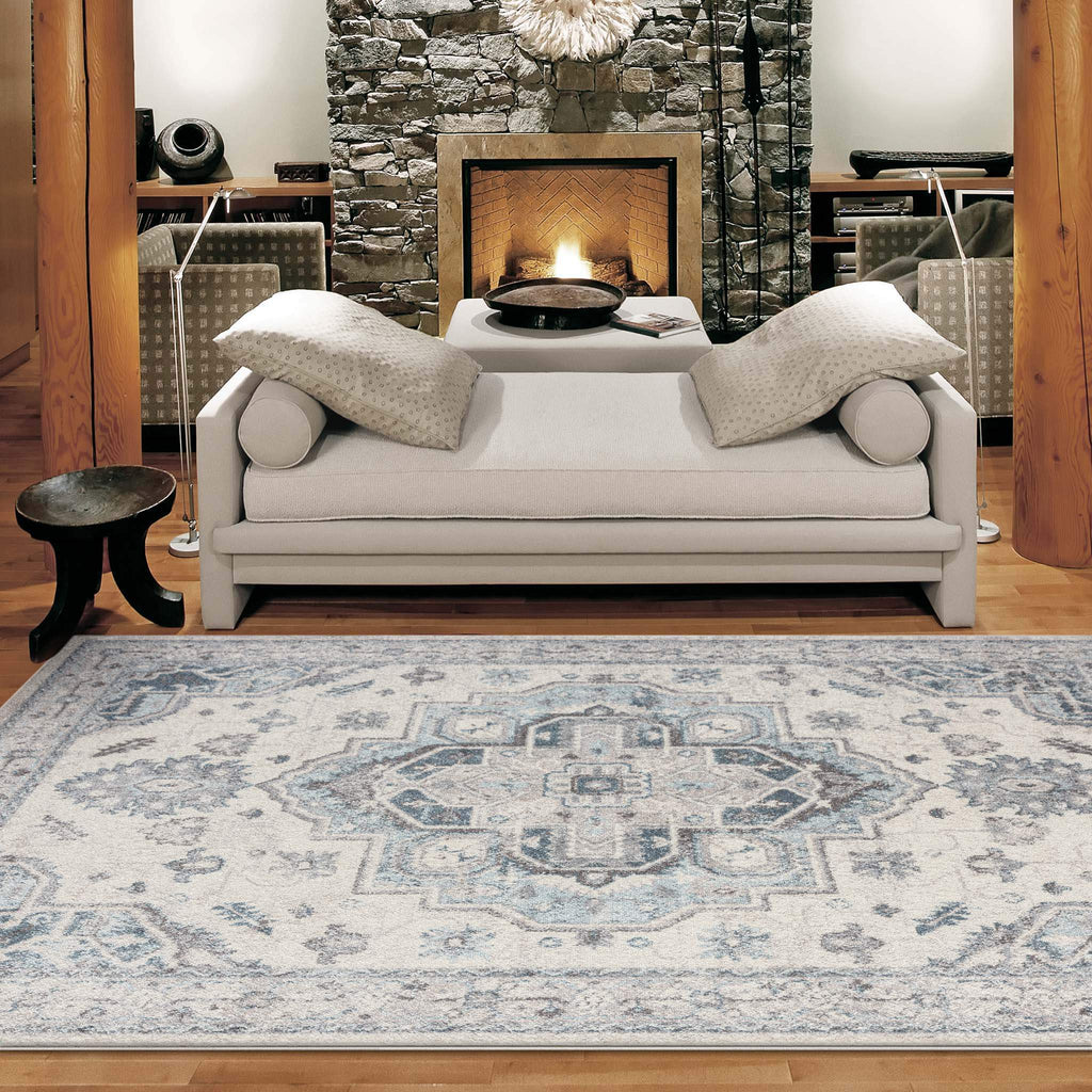 Newport 8478 Blue Turkish Rug lifestyle view