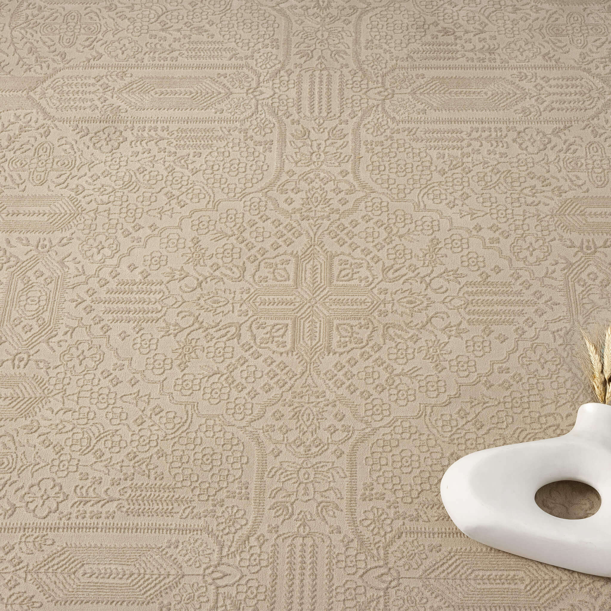 Nobel 775 Natural Rectangle – Beige Area Rug