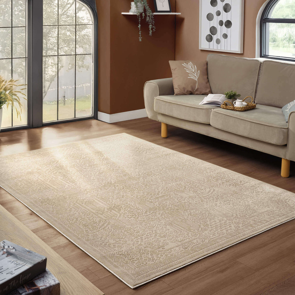 Nobel 775 Natural Rectangle – Beige Area Rug
