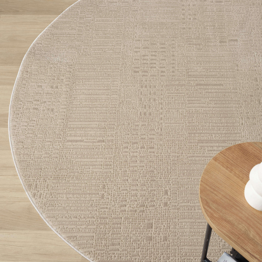 Noble 779 Beige Round – Modern Rug for Serene Spaces