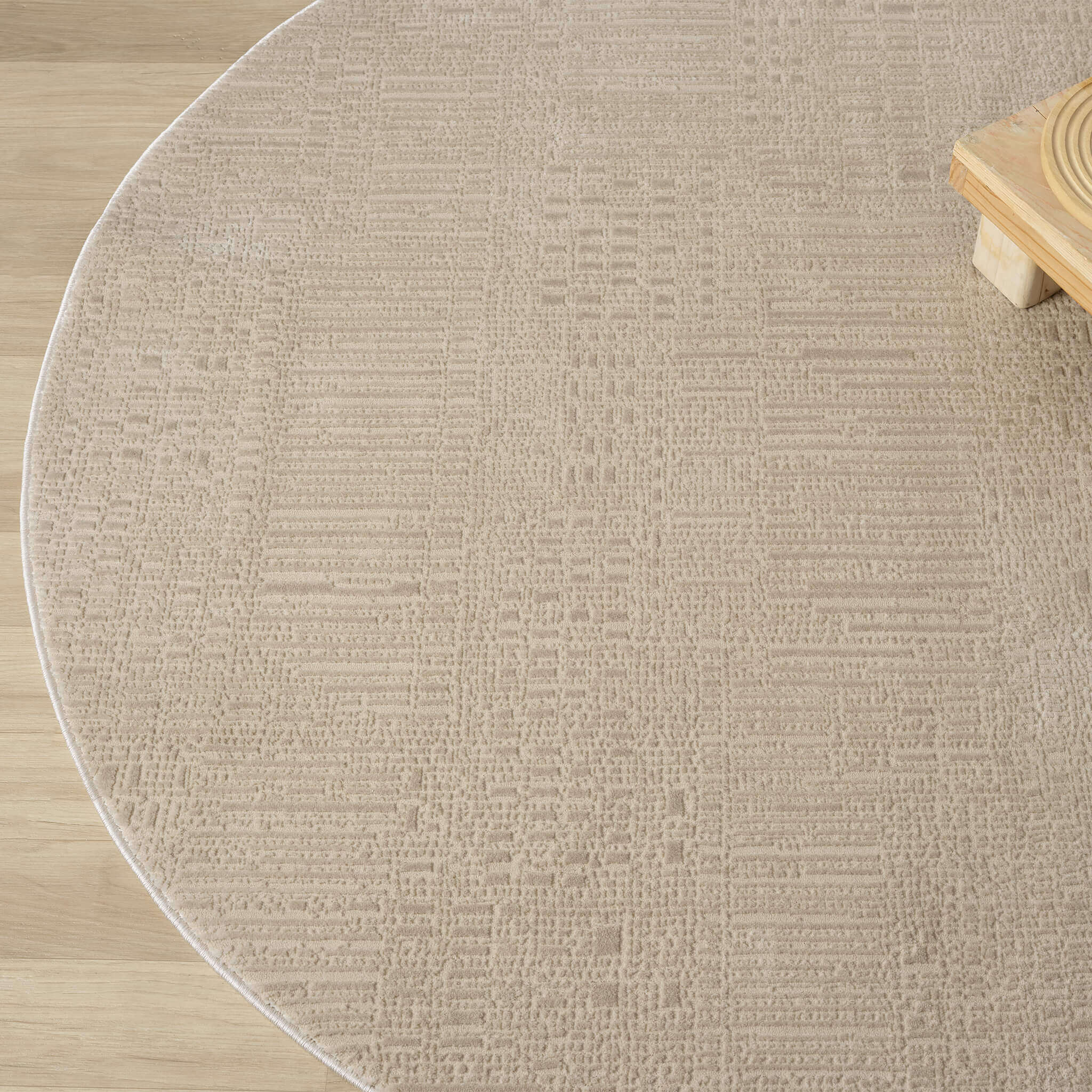 Noble 779 Beige Round – Modern Rug for Serene Spaces