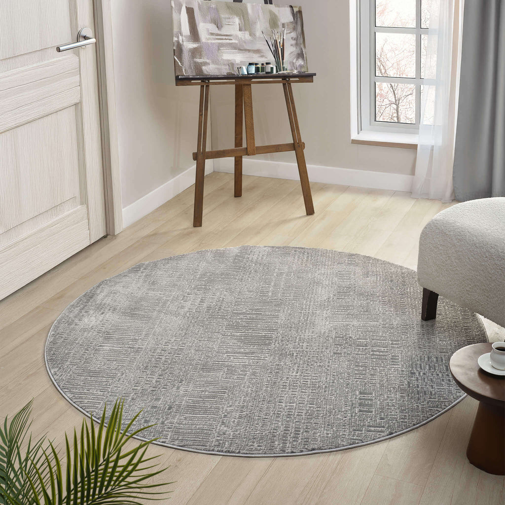 Noble 779 Slate Round - Serene Modern Luxury Rug