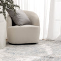 Pierre Cardin Ocean Medallion Blue Rug styled with furniture