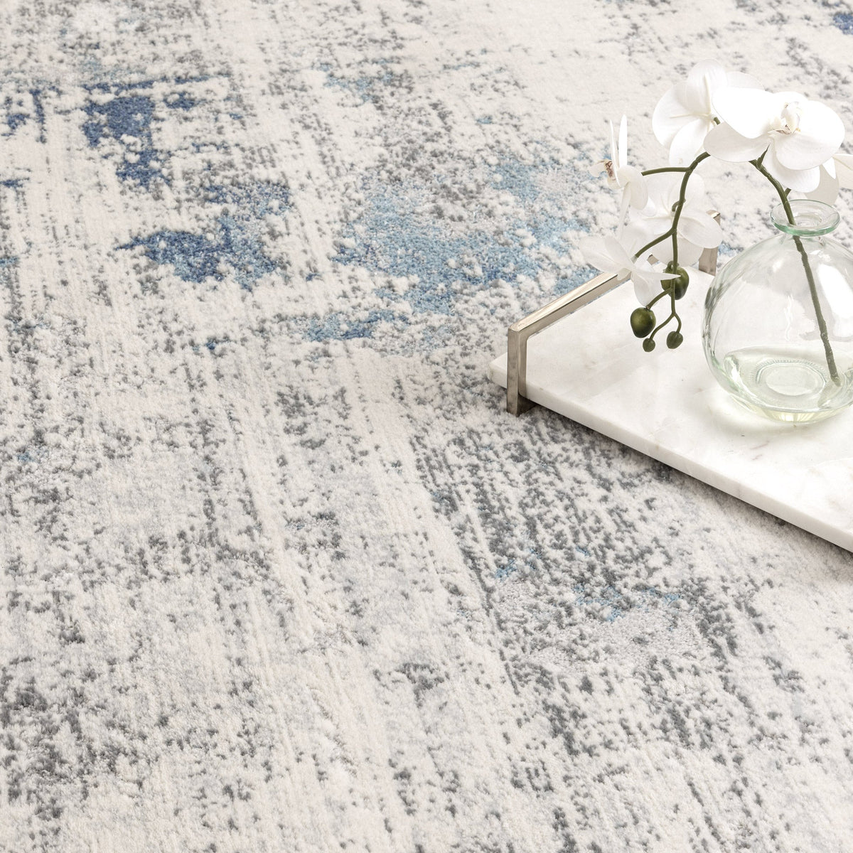 Pierre Cardin Ocean Abstract Blue Rug – view 6