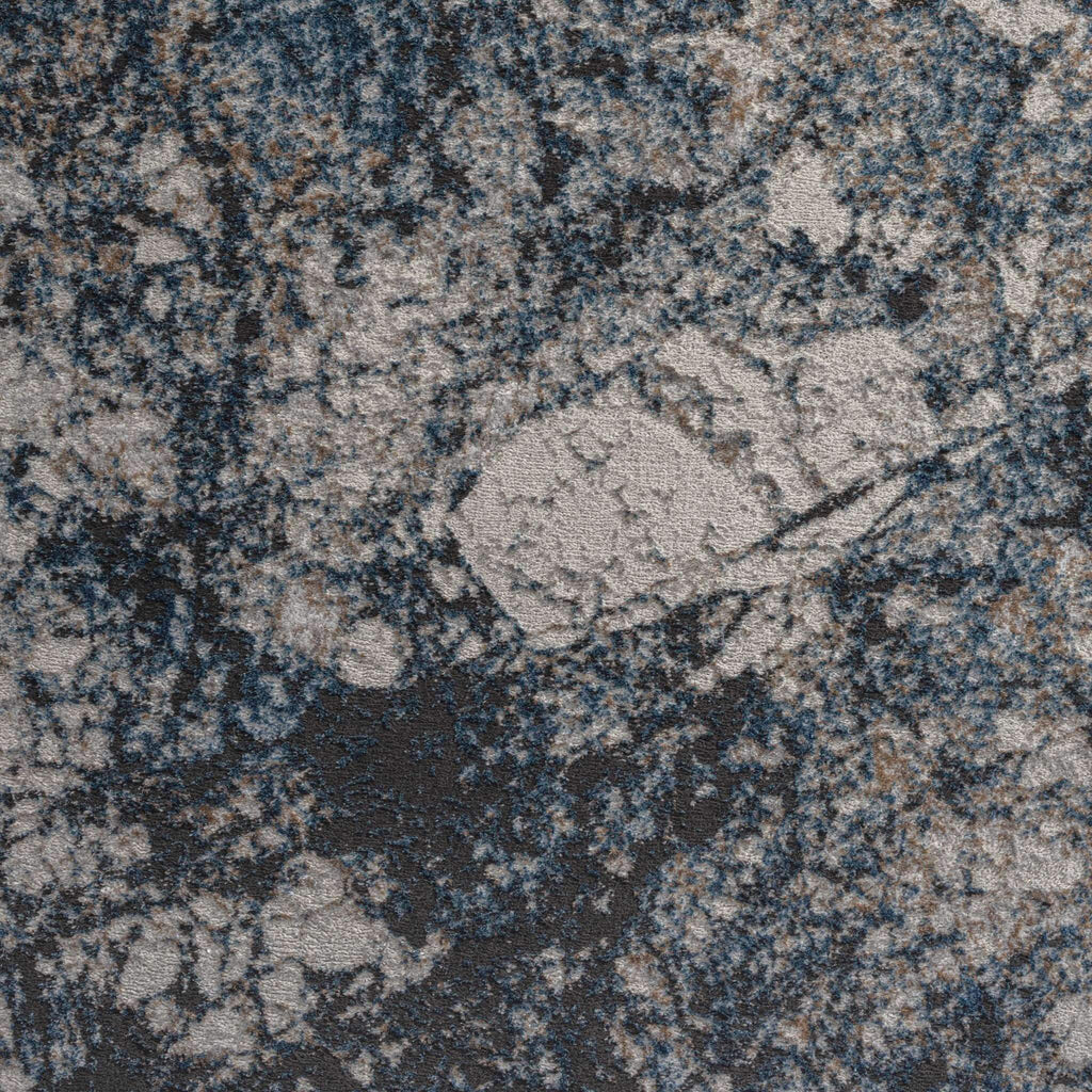 Ocean Stone Turkish Rug Grey & Navy Marble Design
