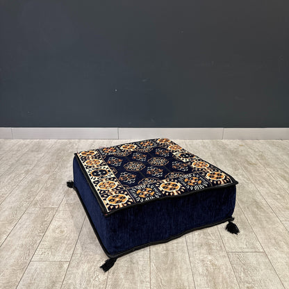 Ottoman Floor Cushion Navy