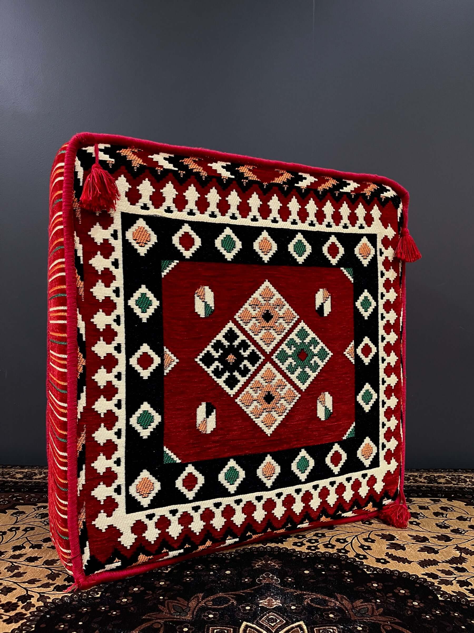 Ottoman Floor Cushion (Majlis Red Square)