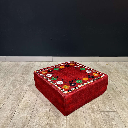 Ottoman Floor Cushion Multi Heritage-Upgrade your space with luxurious 60x60 cm Ottoman cushions, perfect for Arabian majlis seating, floor cushions, or meditation pillows. Featuring intricate heritage designs and durable fabrics, these versatile cushions