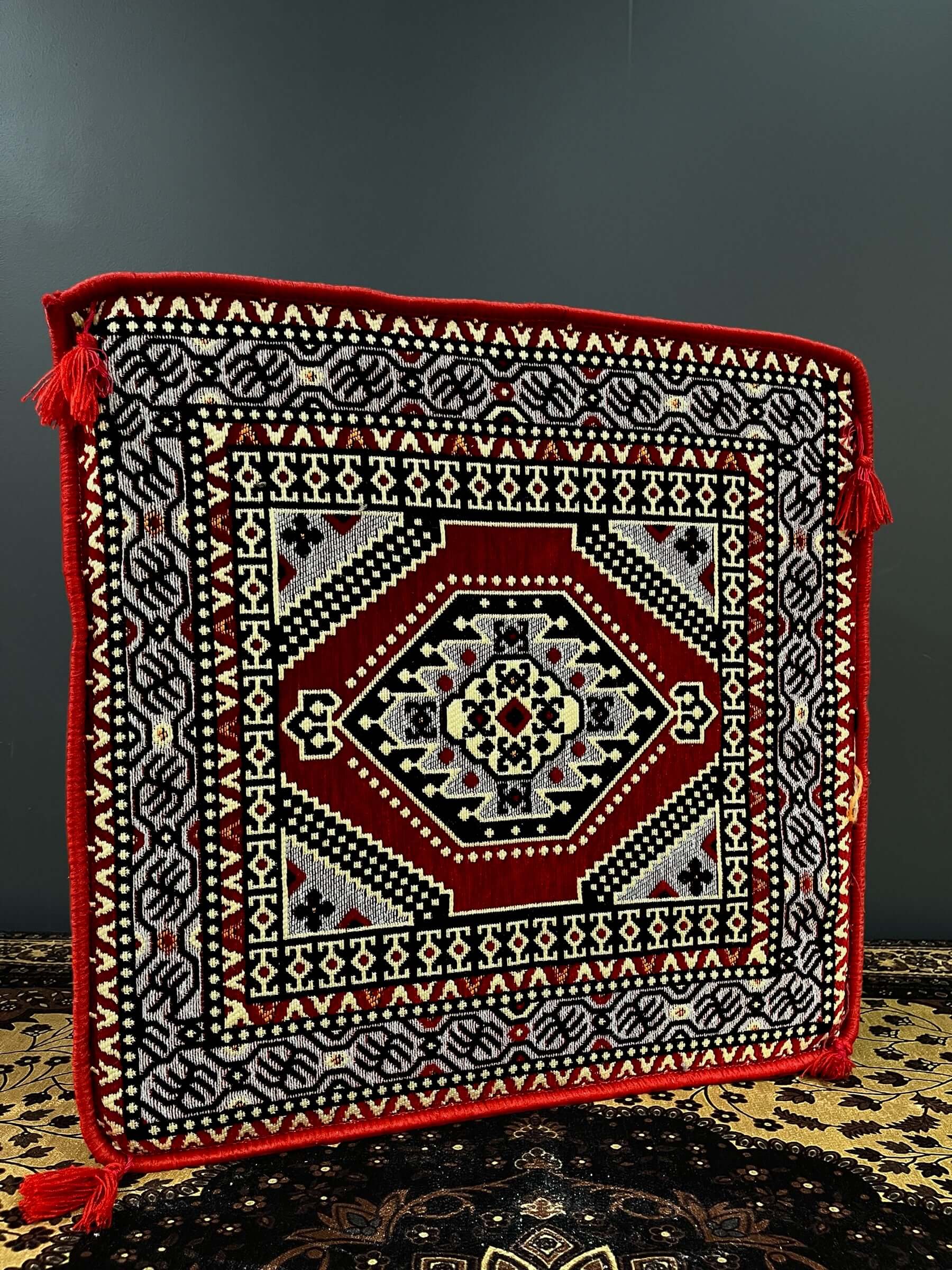 Ottoman Floor Cushion (Red Classic)
