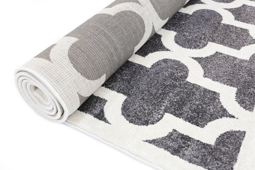 Piccolo Grey and White Lattice Pattern Kids Rug - 2051 895 – view 4
