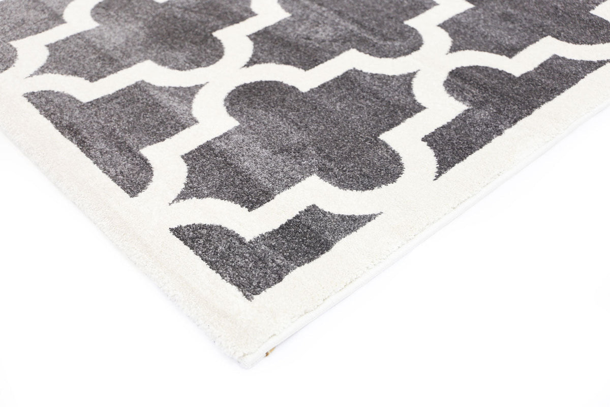 Piccolo Grey and White Lattice Pattern Kids Rug - 2051 895 – view 5