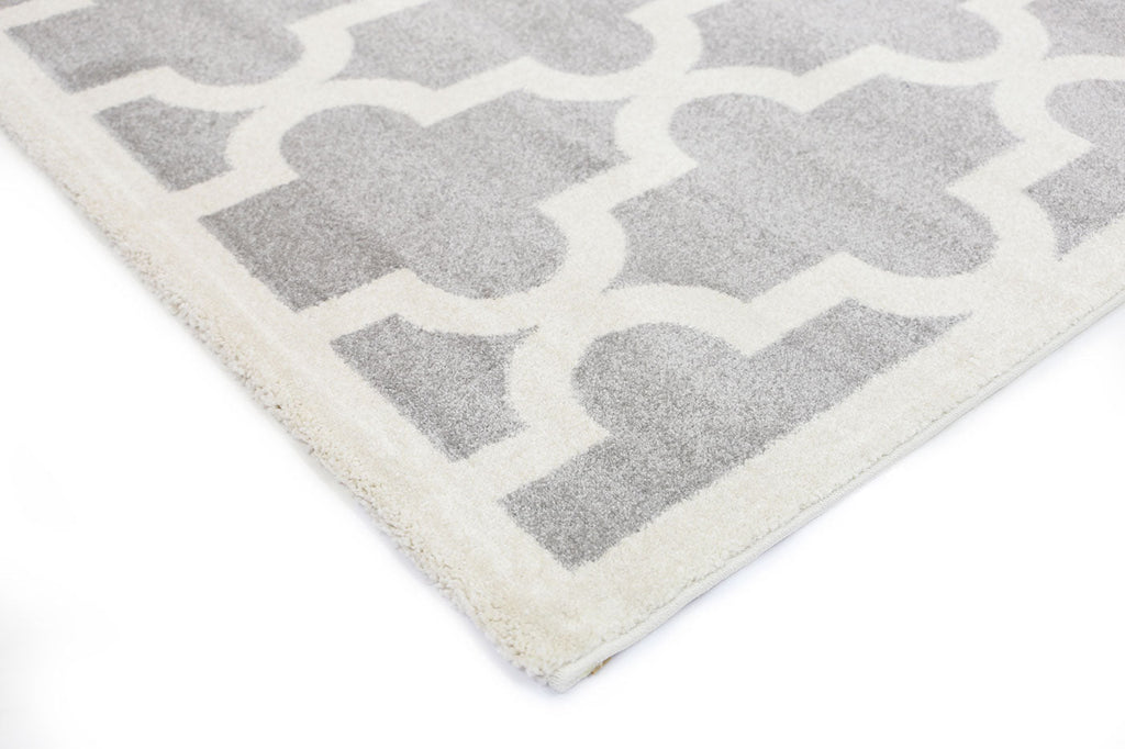 Piccolo Light Grey and White Lattice Pattern Kids Rug - 2051 896 – view 5