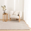 Plush Beige Shaggy Rug styled with furniture
