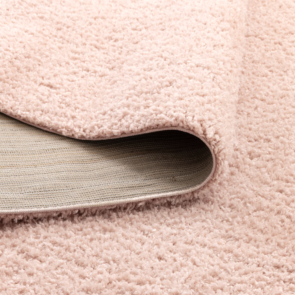 Plush Blush Pink Shaggy Rug – view 4