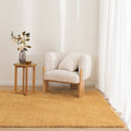 Plush Ochre Shaggy Rug styled with furniture