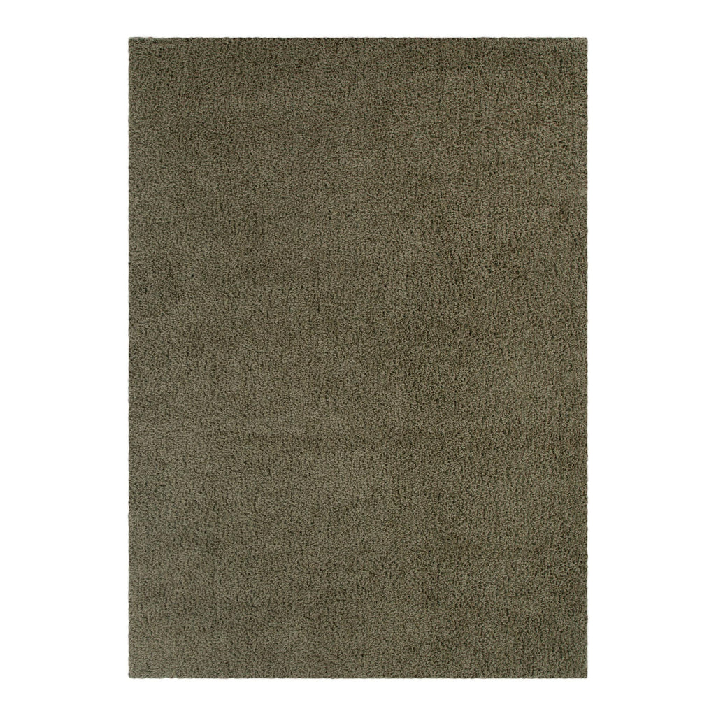 Plush Olive Green Shaggy Rug – view 2