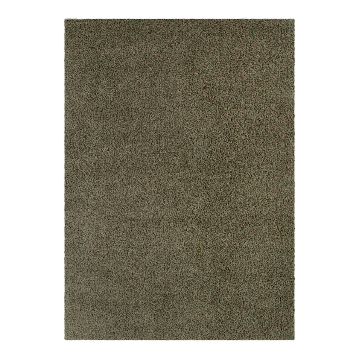 Plush Olive Green Shaggy Rug – view 2