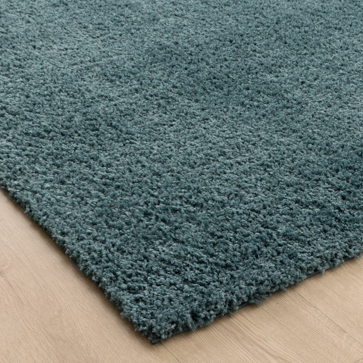 Plush Teal Shaggy Rug – view 3