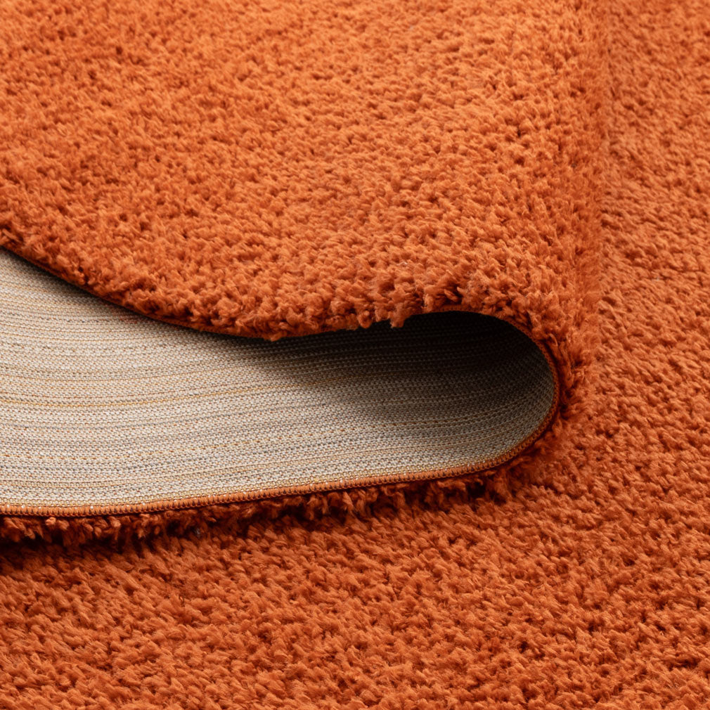Plush Terracotta Shaggy Rug – view 4