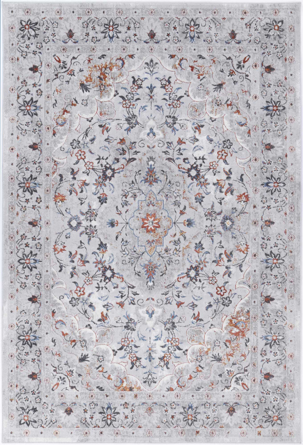 Porto Ava Ivory & Red Traditional Rug - 01 – view 2