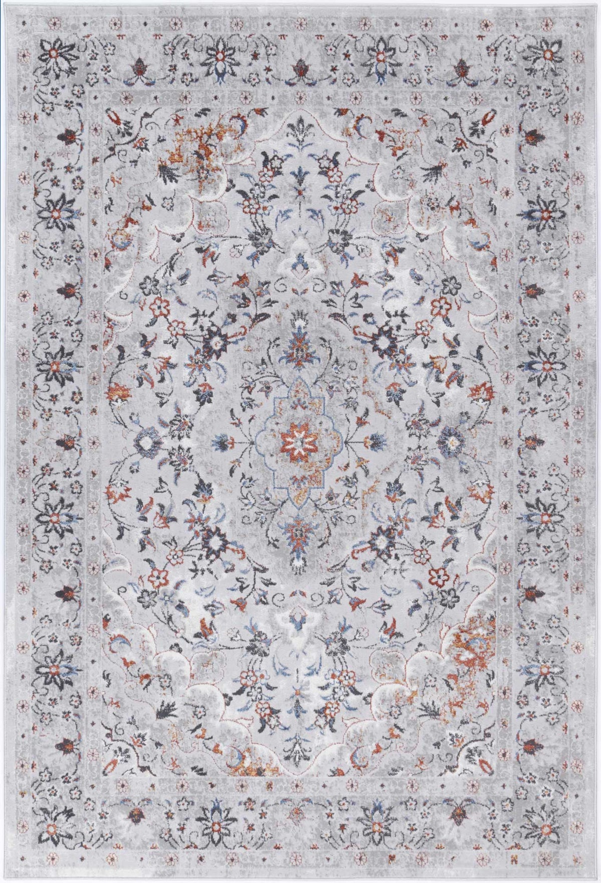 Porto Ava Ivory & Red Traditional Rug - 01 – view 2