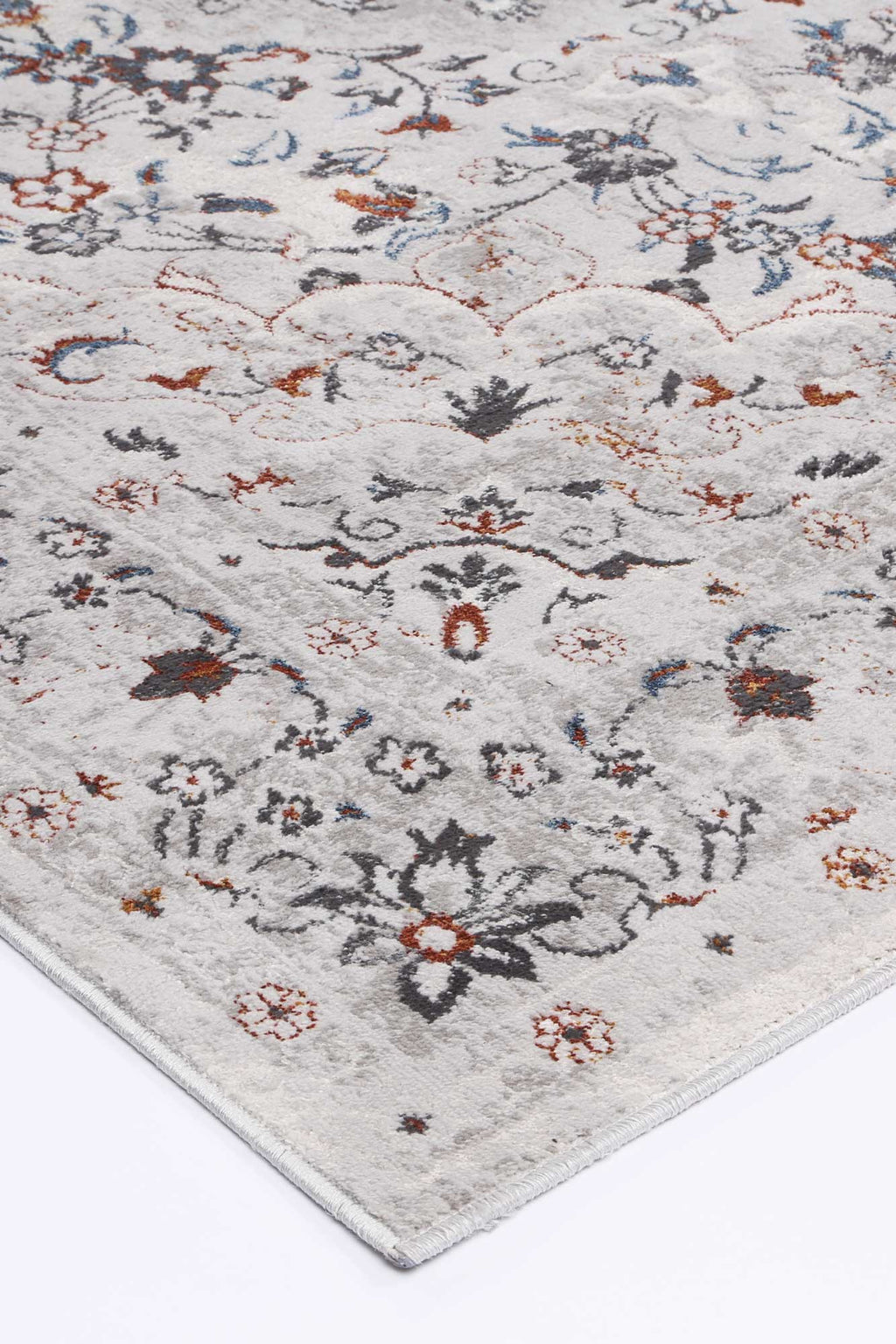 Porto Ava Ivory & Red Traditional Rug - 01 – view 5