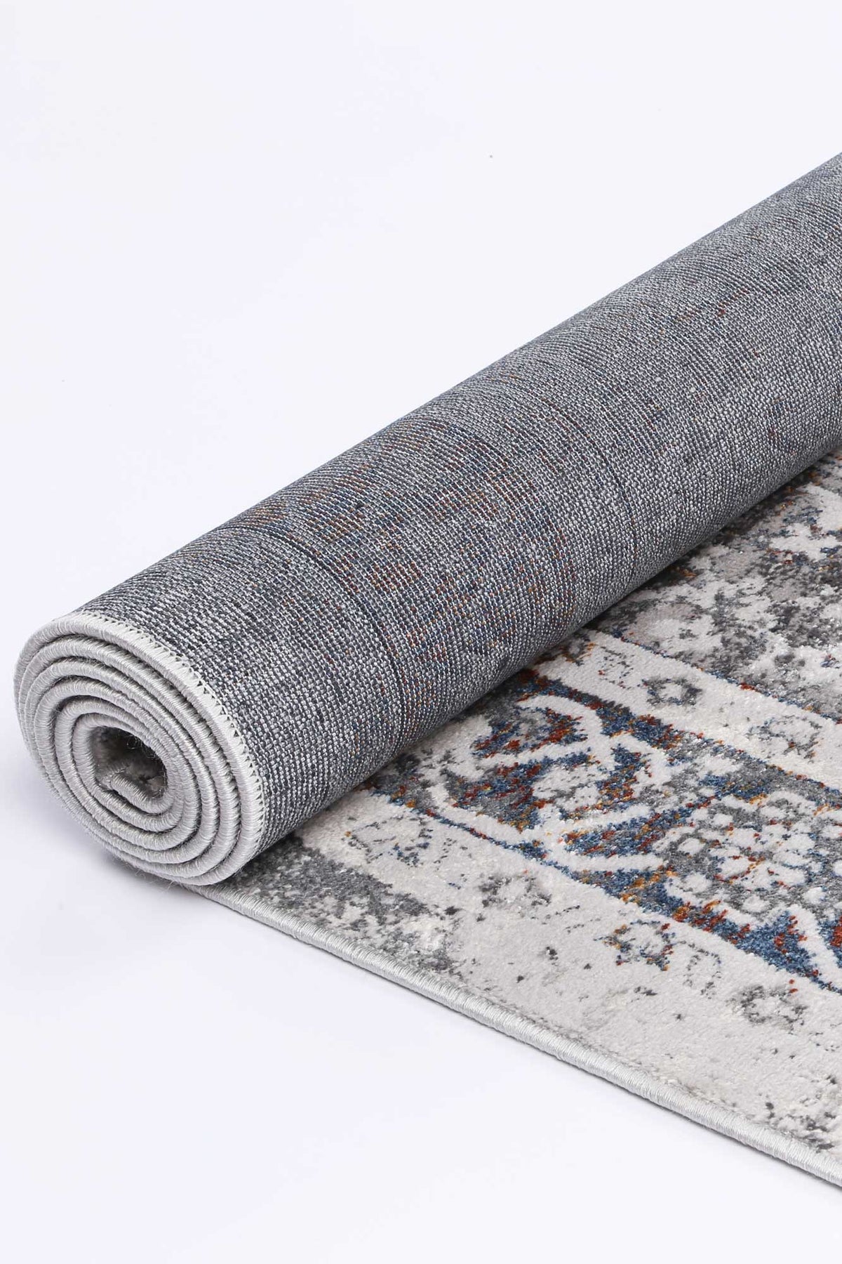 Porto Camila Grey & Blue Traditional Rug - 04 – view 4