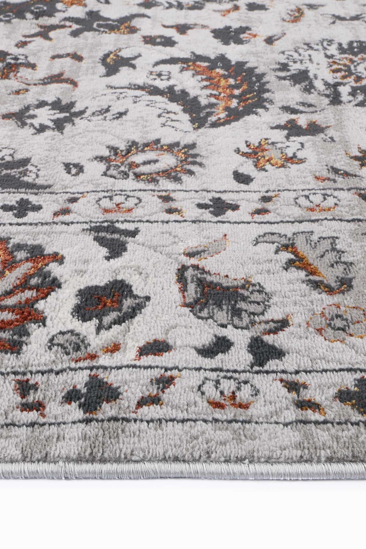 Porto Edward Ivory & Red Traditional Rug - 05 – view 3