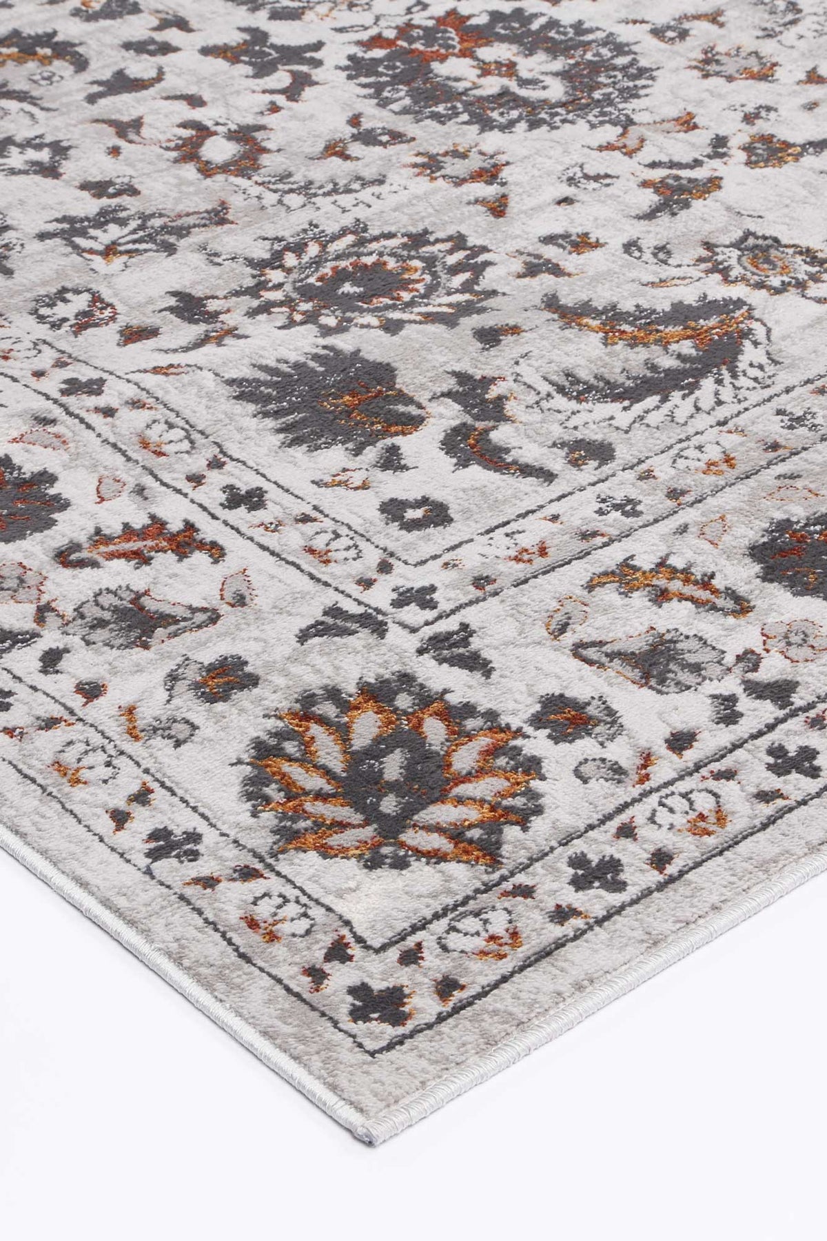 Porto Edward Ivory & Red Traditional Rug - 05 – view 5