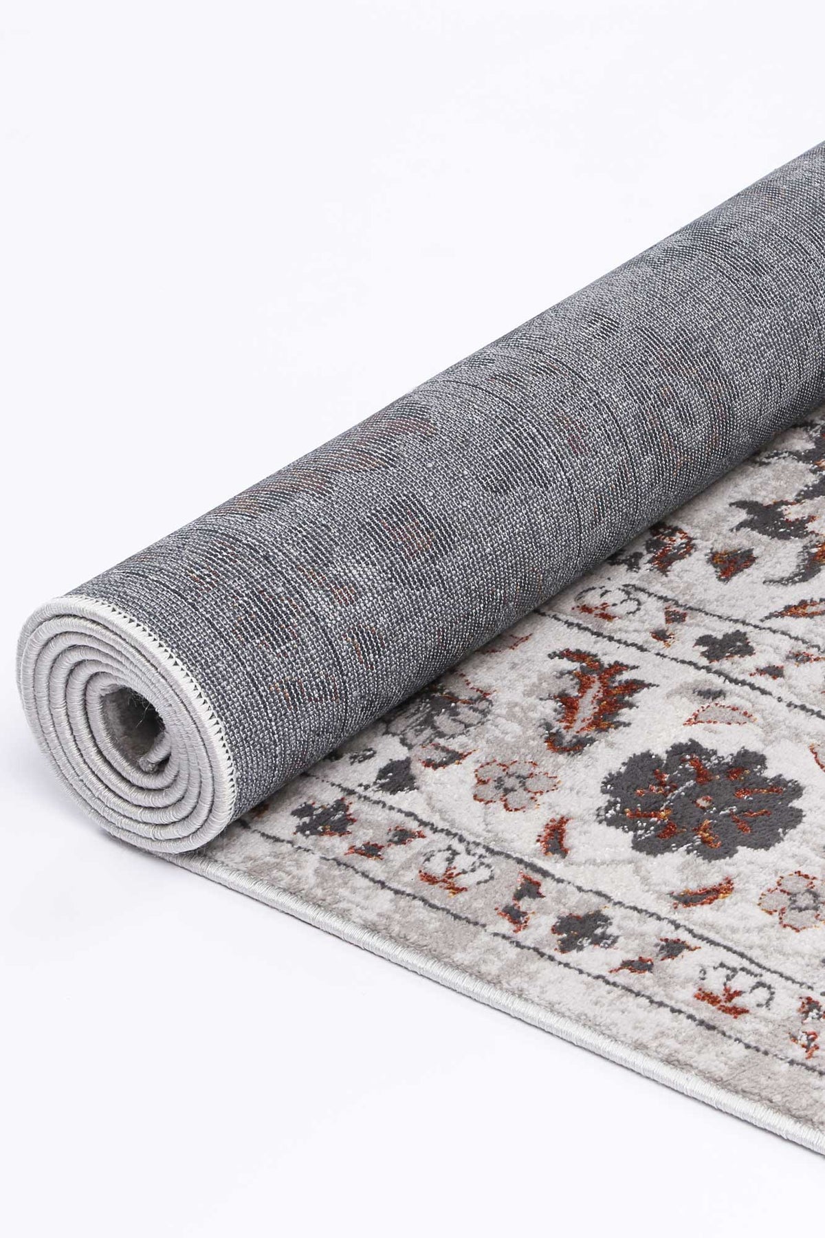Porto Edward Ivory & Red Traditional Rug - 05 – view 4