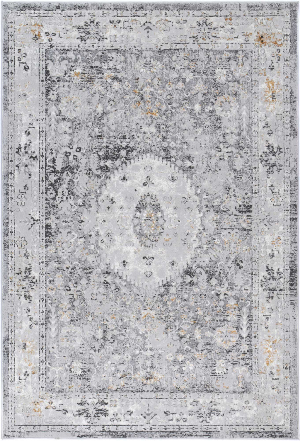 Porto Alexander Grey & Yellow Traditional Rug - 06 – view 2